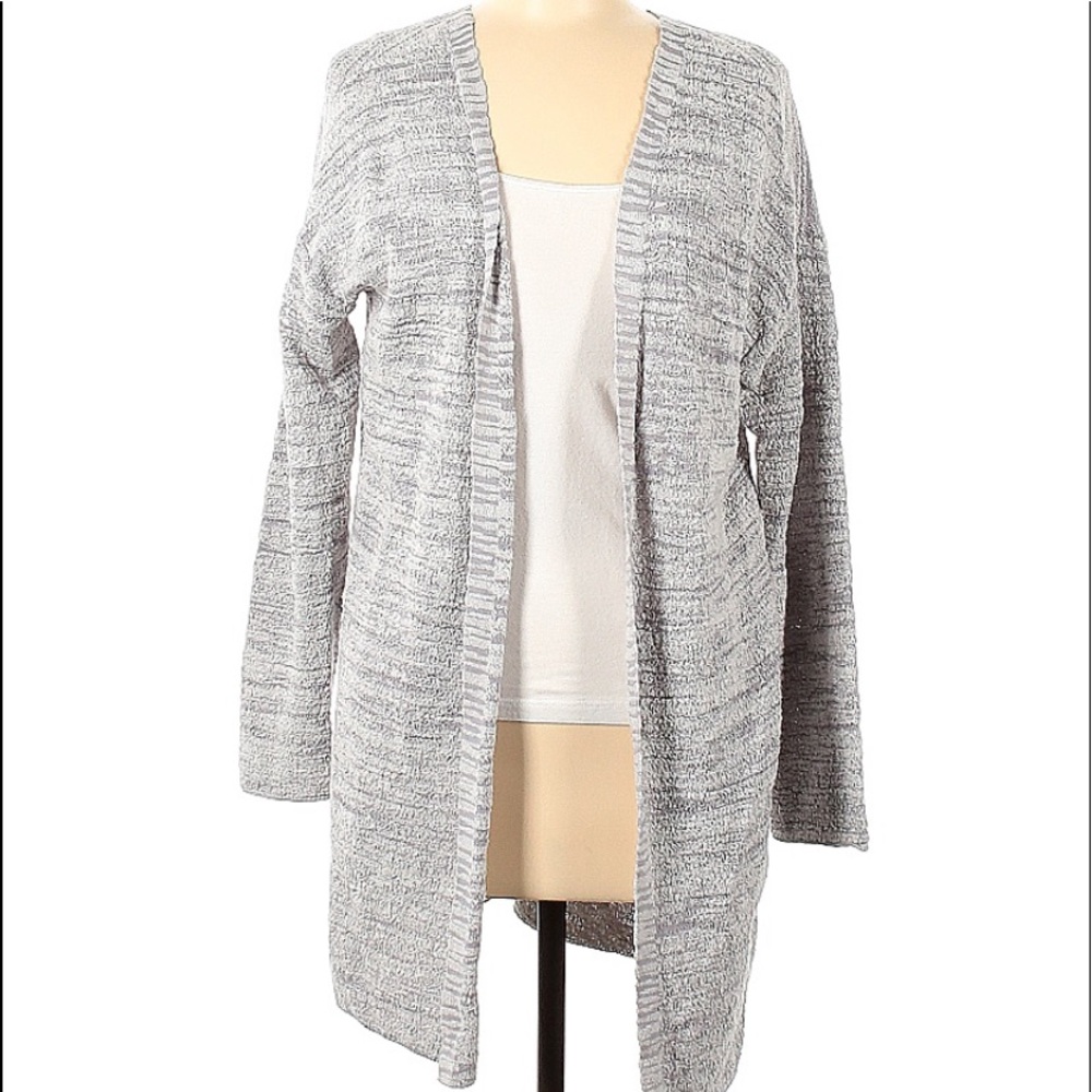 Nic + Zoe Gray Open Cardigan Size Medium